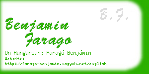 benjamin farago business card