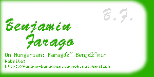 benjamin farago business card